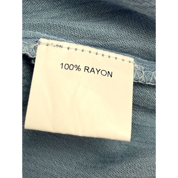 Muche Muchette Off Shoulder Embroidered Blue Dress One Size Ethnic Boho Smocked - Picture 8 of 11